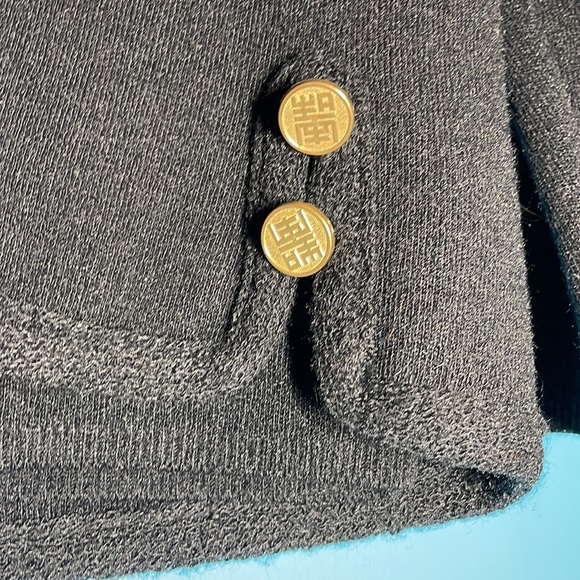 VTG 60s Chinese coin sweater set black keyhole small - Picture 3 of 7